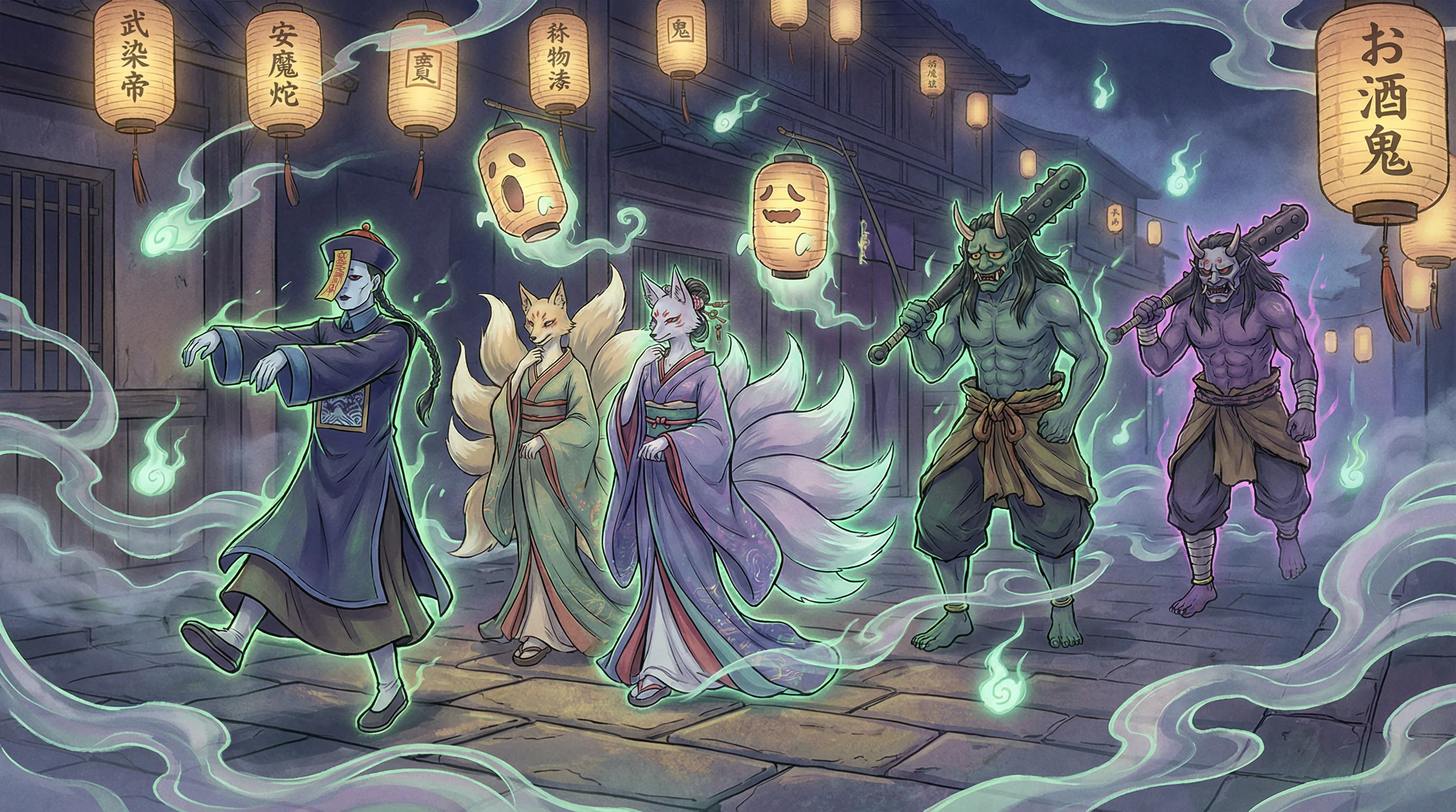 百鬼夜行 - 整篇都是车的百合 中日鬼怪动漫